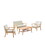 Bahamas Coffee Table Beige Loveseat and 2 Chair Set B061S00268