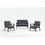 Bahamas Espresso Loveseat and 2 Chair Living Room Set B061S00269