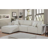 Harvey Sofa with Reversible Chaise in Beige Linen B061S00286