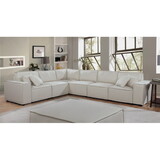 Janelle Modular Sectional Sofa in Beige Linen B061S00288