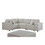 Melrose Modular Sectional Sofa with Ottoman in Beige Linen B061S00289