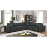 Janelle Modular Sectional Sofa in Dark Gray Linen B061S00295