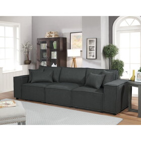 Annabel Sofa in Dark Gray Linen B061S00299