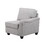 Leo Light Gray Linen 7pc Modular L-Shape Sectional Sofa and Ottoman B061S00307