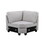 Leo Light Gray Linen 7pc Modular L-Shape Sectional Sofa Chaise and Ottoman B061S00308