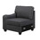 Leo Dark Gray Linen 6 Seater Sofa and Ottoman B061S00335