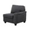 Leo Dark Gray Linen 6 Seater Sofa and Ottoman B061S00335