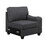 Leo Dark Gray Linen 5 Seater Sofa and Ottoman B061S00336