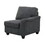 Leo Dark Gray Woven 7pc Modular L-Shape Sectional Sofa Chaise and Ottoman B061S00346