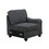 Leo Dark Gray Woven 7pc Modular L-Shape Sectional Sofa Chaise and Ottoman B061S00346