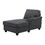 Leo Dark Gray Woven Double Chaise 7pc Modular Sectional Sofa B061S00349