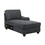 Leo Dark Gray Woven Double Chaise 7pc Modular Sectional Sofa B061S00349