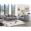 Sofia Gray Velvet Fabric Sofa Loveseat Living Room Set B061S00588