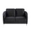 Sofia Black Velvet Fabric Sofa Loveseat Living Room Set B061S00589