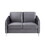 Hathaway Gray Velvet Fabric Sofa Loveseat Living Room Set B061S00590