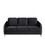 Hathaway Black Velvet Fabric Sofa Loveseat Living Room Set B061S00591