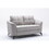 Callie Light Gray Velvet Fabric Sofa Loveseat Chair Living Room Set B061S00593