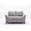 Callie Light Gray Velvet Fabric Sofa Loveseat Living Room Set B061S00596
