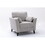 Damian Light Gray Velvet Fabric Chair B061S00602