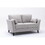 Damian Light Gray Velvet Fabric Sofa Loveseat Living Room Set B061S00605