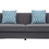 Maddie Gray Velvet 7-Seater Sectional Sofa with Reversible Chaise and Storage Ottoman B061S00640