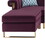 Maddie Purple Velvet 6-Seater Sectional Sofa with Storage Ottoman B061S00644