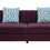 Maddie Purple Velvet 6-Seater Sectional Sofa with Storage Ottoman B061S00644