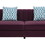 Maddie Purple Velvet 7-Seater Sectional Sofa with Reversible Chaise and Storage Ottoman B061S00645