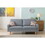 Bahamas Gray Linen Sofa and Chair Set with 2 Throw Pillows B061S00659