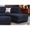 Diego Black Fabric Sectional Sofa with Right Facing Chaise, Storage Ottoman, and 2 Accent Pillows B061S00666