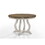 Havanna Vintage Walnut 47" Wide Contemporary Round Dining Table with Off White Colored Base B061S00673