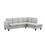 Santiago Light Gray Linen Sectional Sofa with Right Facing Chaise B061S00677