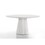 Jasper White 3 Piece Round Dining Table Set with Gray Barrel Chairs B061S00720