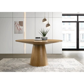 Jasper Driftwood Finish 59" Wide Contemporary Round Dining Table B061S00721