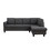 Santiago Dark Gray Linen Sectional Sofa with Right Facing Chaise B061S00741