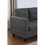 Santiago Dark Gray Linen Sectional Sofa with Right Facing Chaise B061S00741