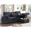 Mackenzie Dark Gray Chenille Fabric Reversible Sleeper Sectional with Storage Chaise, Drop-Down Table, Cup Holders and Charging Ports B061S00757