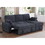 Mackenzie Dark Gray Chenille Fabric Reversible Sleeper Sectional with Storage Chaise, Drop-Down Table, Cup Holders and Charging Ports B061S00757