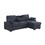 Mackenzie Dark Gray Chenille Fabric Reversible Sleeper Sectional with Storage Chaise, Drop-Down Table, Cup Holders and Charging Ports B061S00757