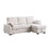 Mackenzie Beige Chenille Fabric Reversible Sleeper Sectional with Storage Chaise, Drop-Down Table, Cup Holders and Charging Ports B061S00759