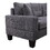 Briscoe Dark Gray Woven Fabric 102" Wide Reversible Sectional Sofa with Dropdown Table, Charging Ports, Cupholders, Storage Ottoman, and Pillows B061S00775