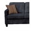 Archie Black Velvet 6-Seater Sectional Sofa B061S00780