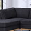 Hallie Black Sherpa 124" Wide Double Chaise U-Shape Sectional Sofa B061S00782