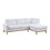 Anisa White Sherpa Sectional Sofa with Right-Facing Chaise B061S00783