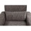 Valentina Gray Chenille Chair with Metal Legs and Throw Pillow B061S00790