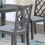Carlisle 5-Piece Gray Finish Extendable Wood Dining Set with Upholstered Seat Cushion B061S00814