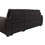 Veronica 95" Black Teddy Fleece Reversible Sleeper Sectional Sofa with Storage Chaise B061S00816