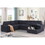 Selene II 117.5"W Dark Gray Woven Fabric Sleeper Sectional Sofa with Right-Facing Storage Chaise B061S00836