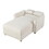 Thomas 42.5"W White Fabric Convertible Sleeper Chaise Lounge Chair with Storage B061S00847