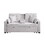 Cody II 69.5"W Light Gray Woven Fabric Convertible Sleeper Loveseat with Cup Holder, Charging Ports, Side Pocket, and Pocket Coil Seating B061S00850